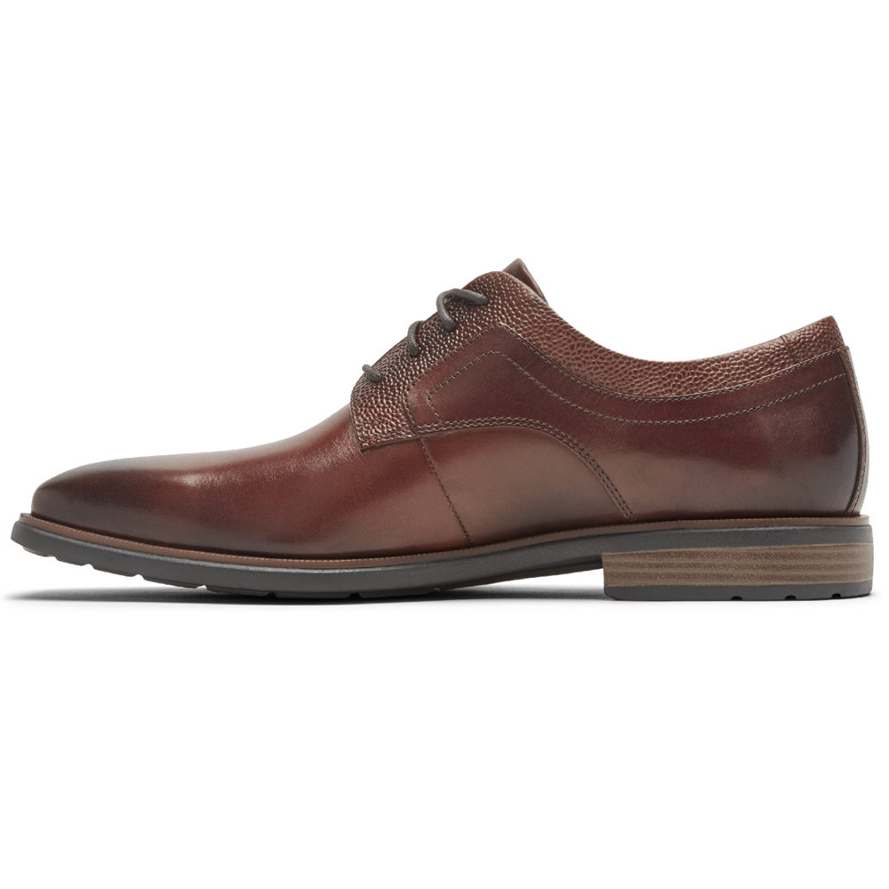 Rockport Mens Farrow Plain Toe - Oxfords Brown - SNR937548